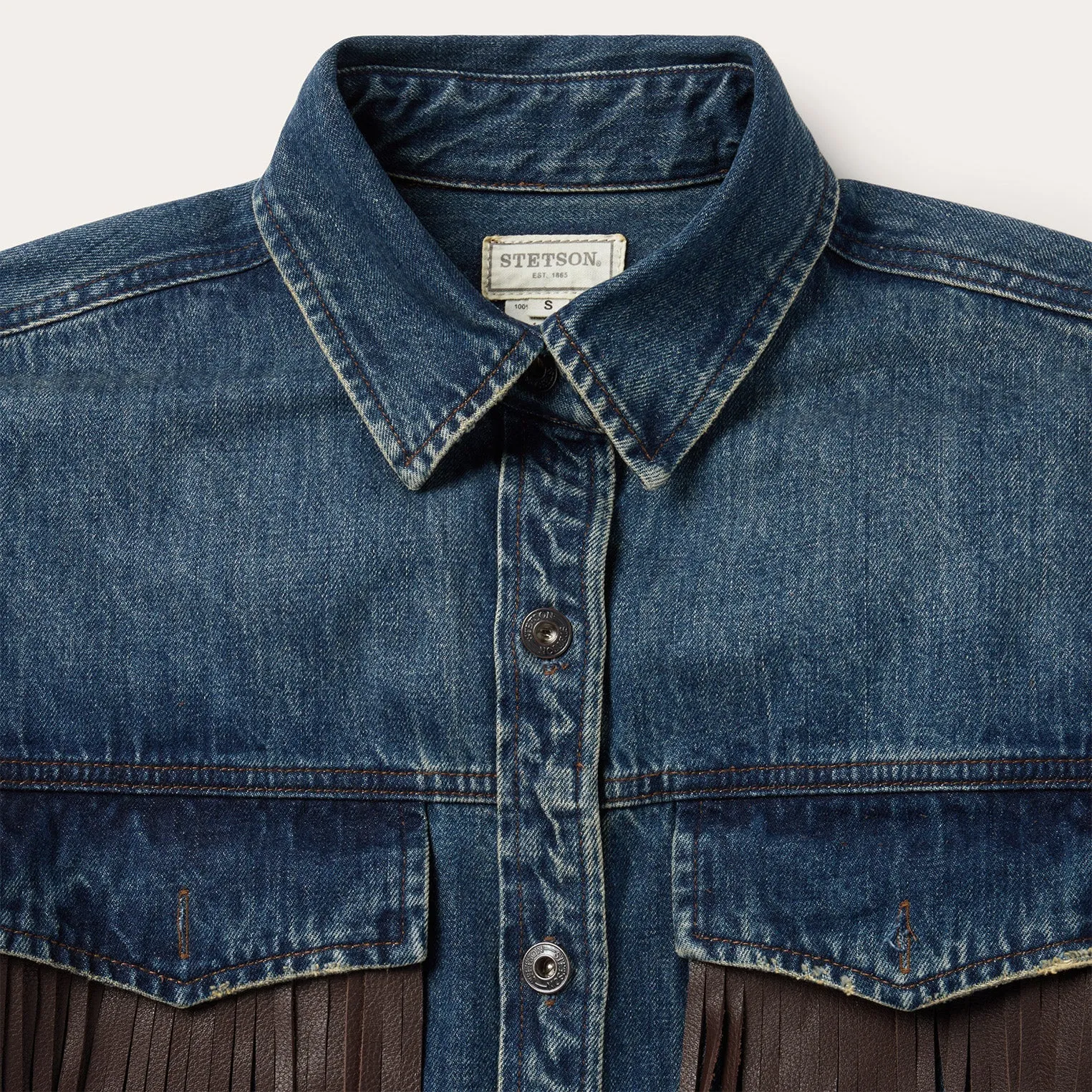 Dark Denim Fringe Jacket -STETSON