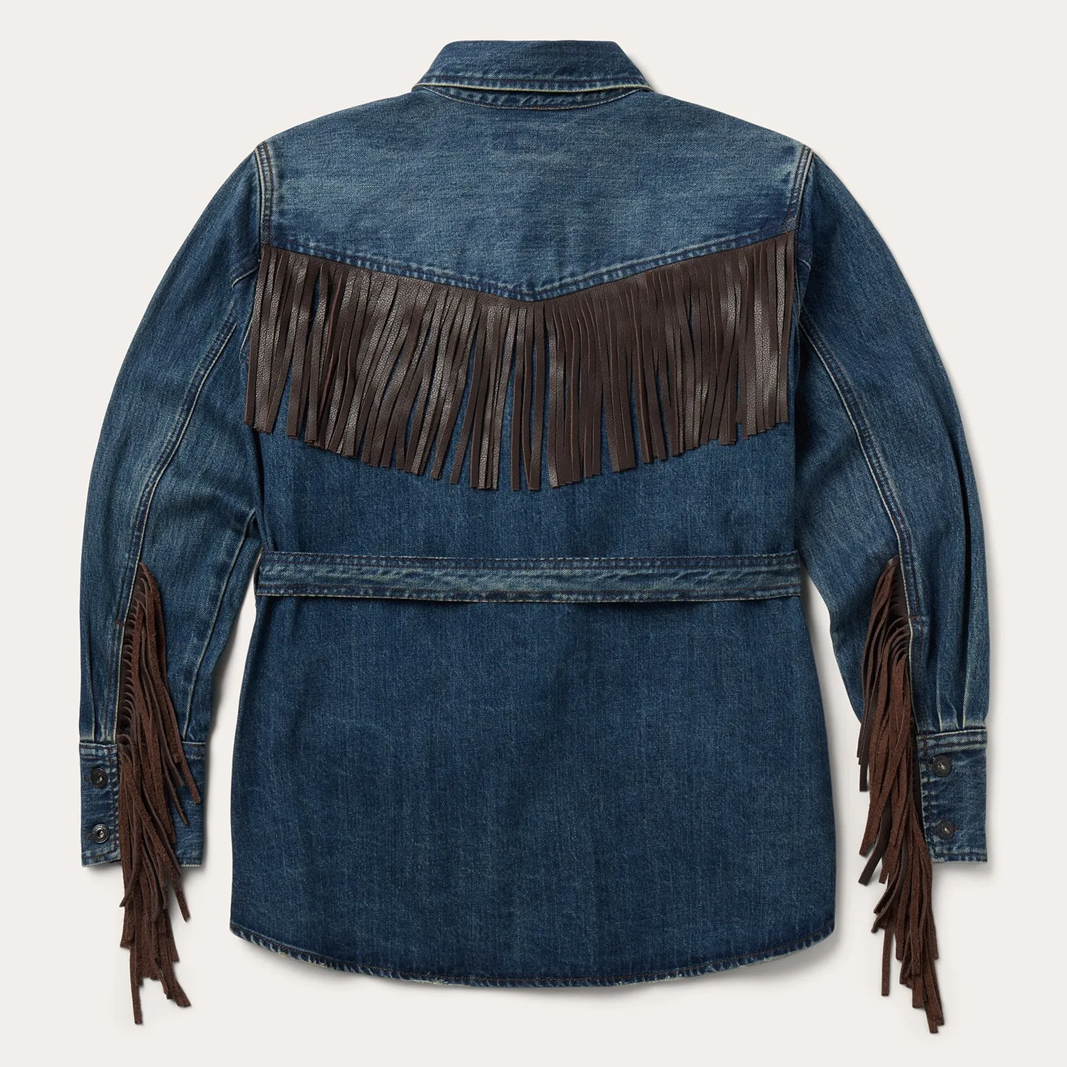 Dark Denim Fringe Jacket -STETSON