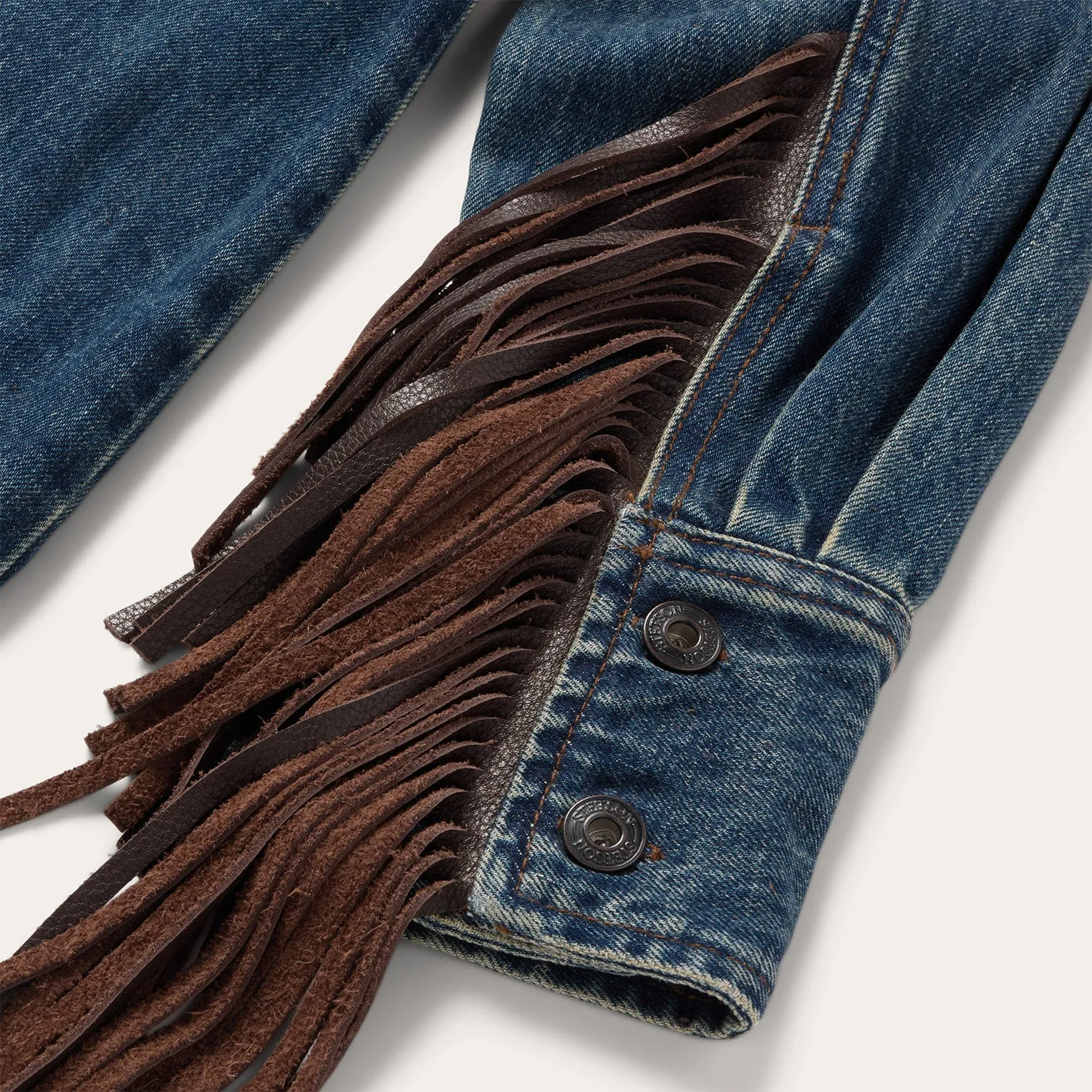 Dark Denim Fringe Jacket -STETSON