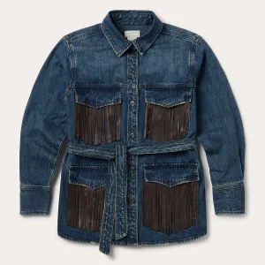 Dark Denim Fringe Jacket -STETSON