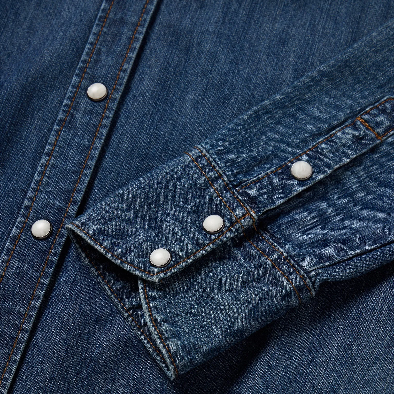 Dark Denim Snap Western Shirt -STETSON