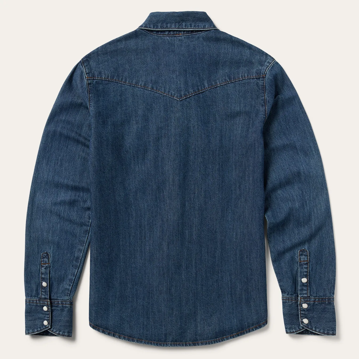 Dark Denim Snap Western Shirt -STETSON