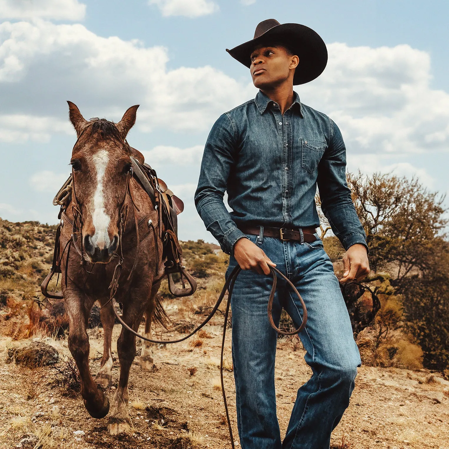 Dark Denim Western Shirt -STETSON