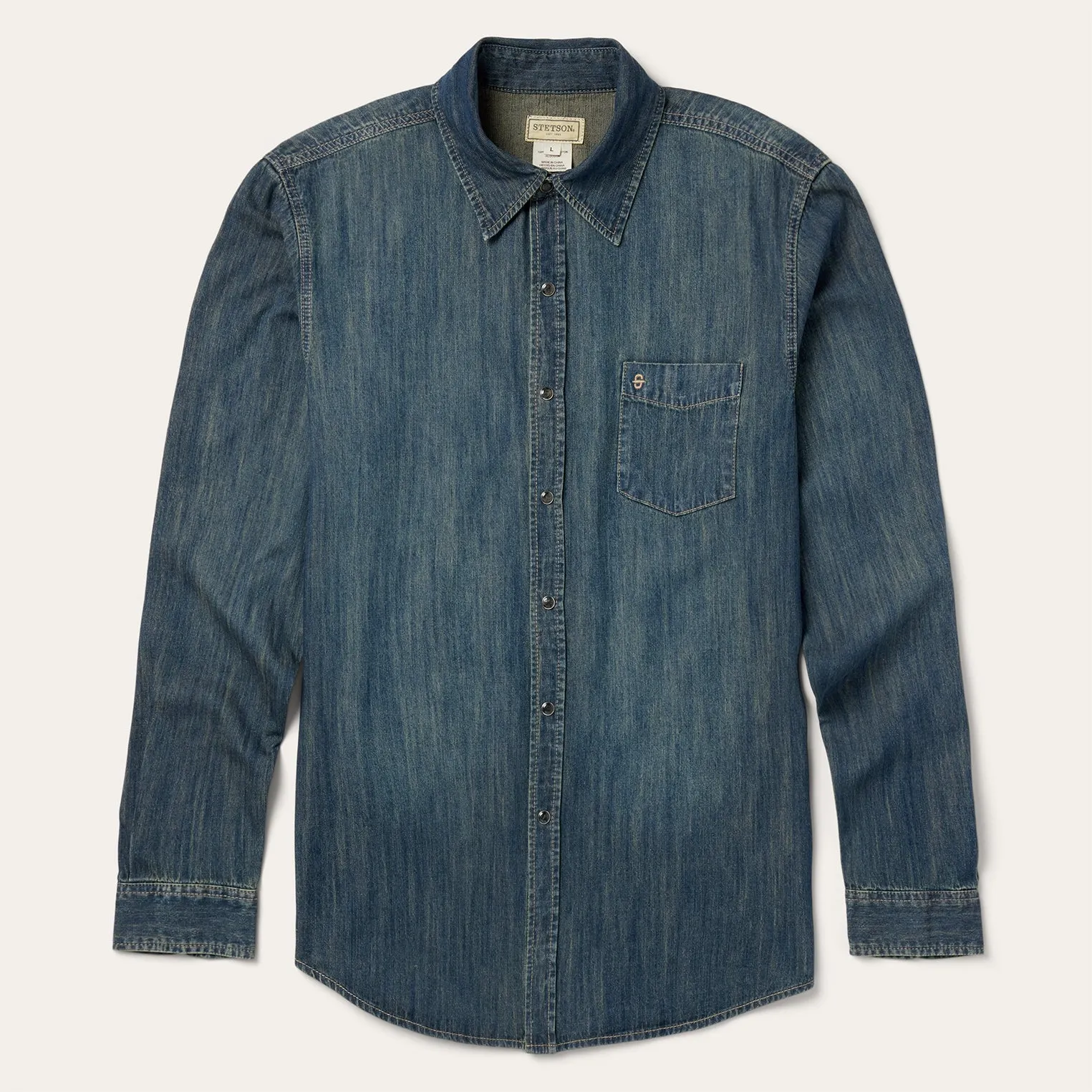 Dark Denim Western Shirt -STETSON