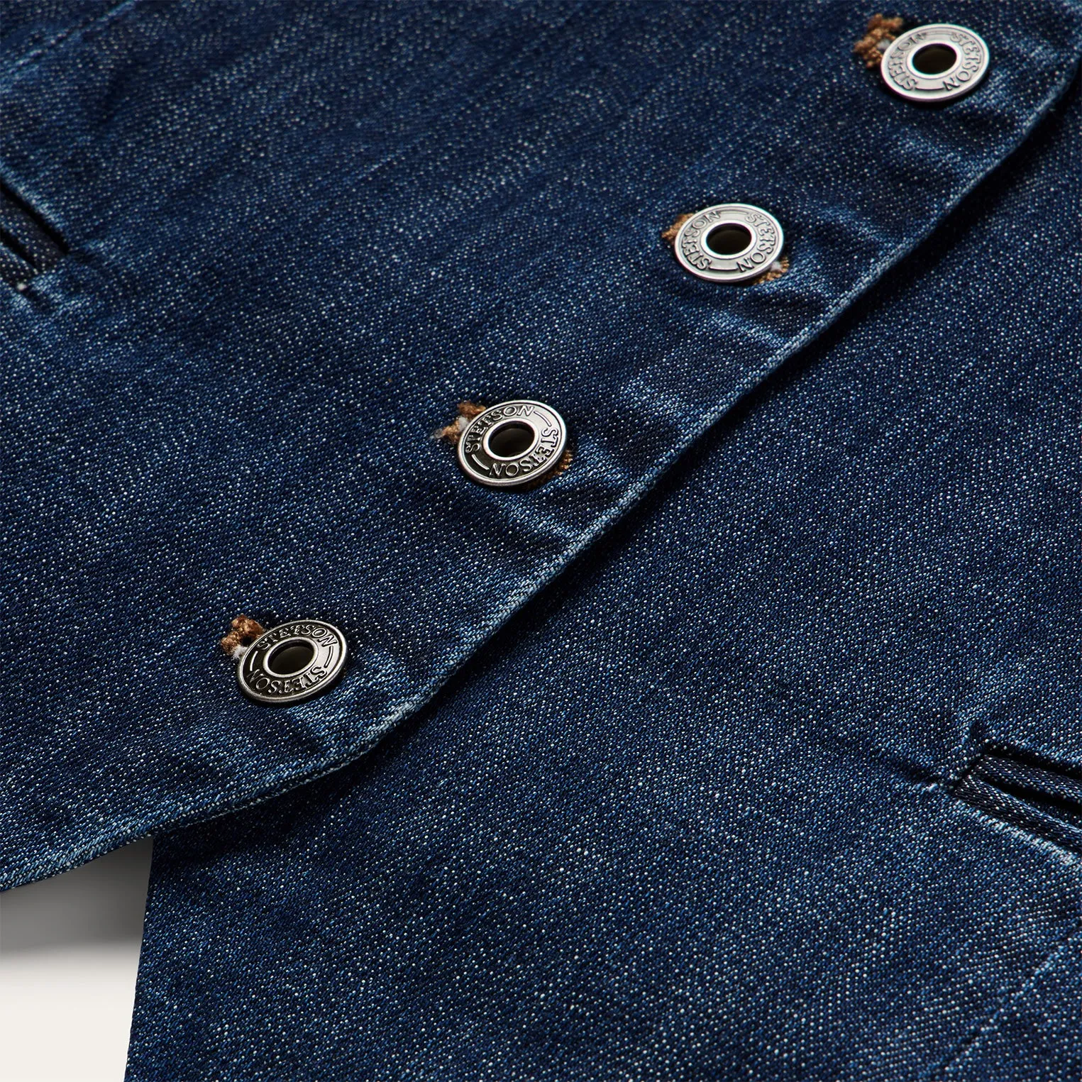 Dark Wash Stretch Denim Vest -STETSON