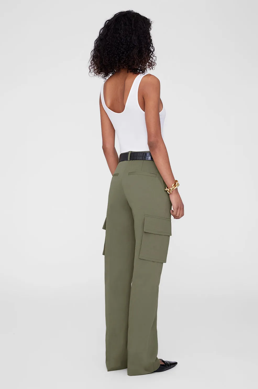 Dayton Cargo Pant - Olive -ANINE BING