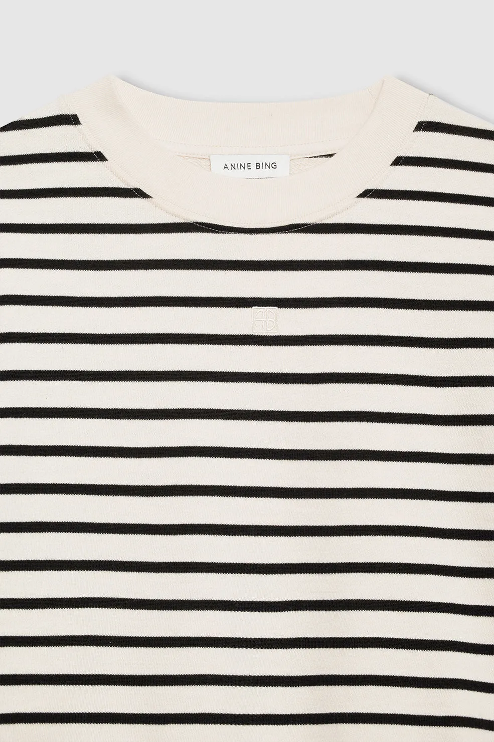 Dean Sweatshirt - Black Stripe French Terry -ANINE BING