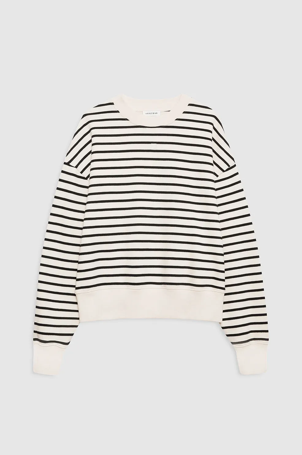 Dean Sweatshirt - Black Stripe French Terry -ANINE BING
