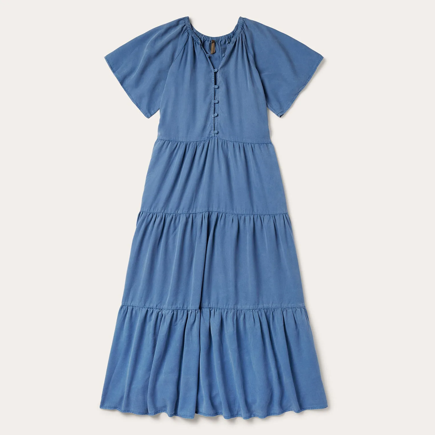 Denim Long Three Tiered Dress -STETSON