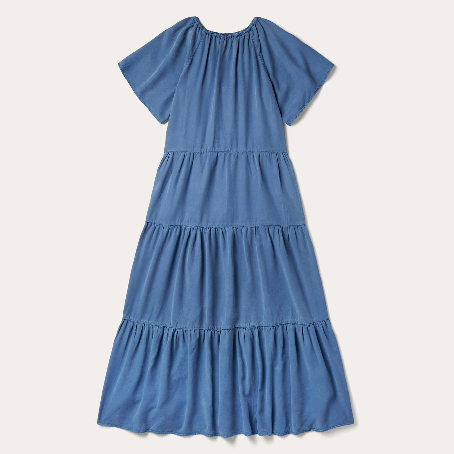 Denim Long Three Tiered Dress -STETSON
