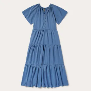 Denim Long Three Tiered Dress -STETSON