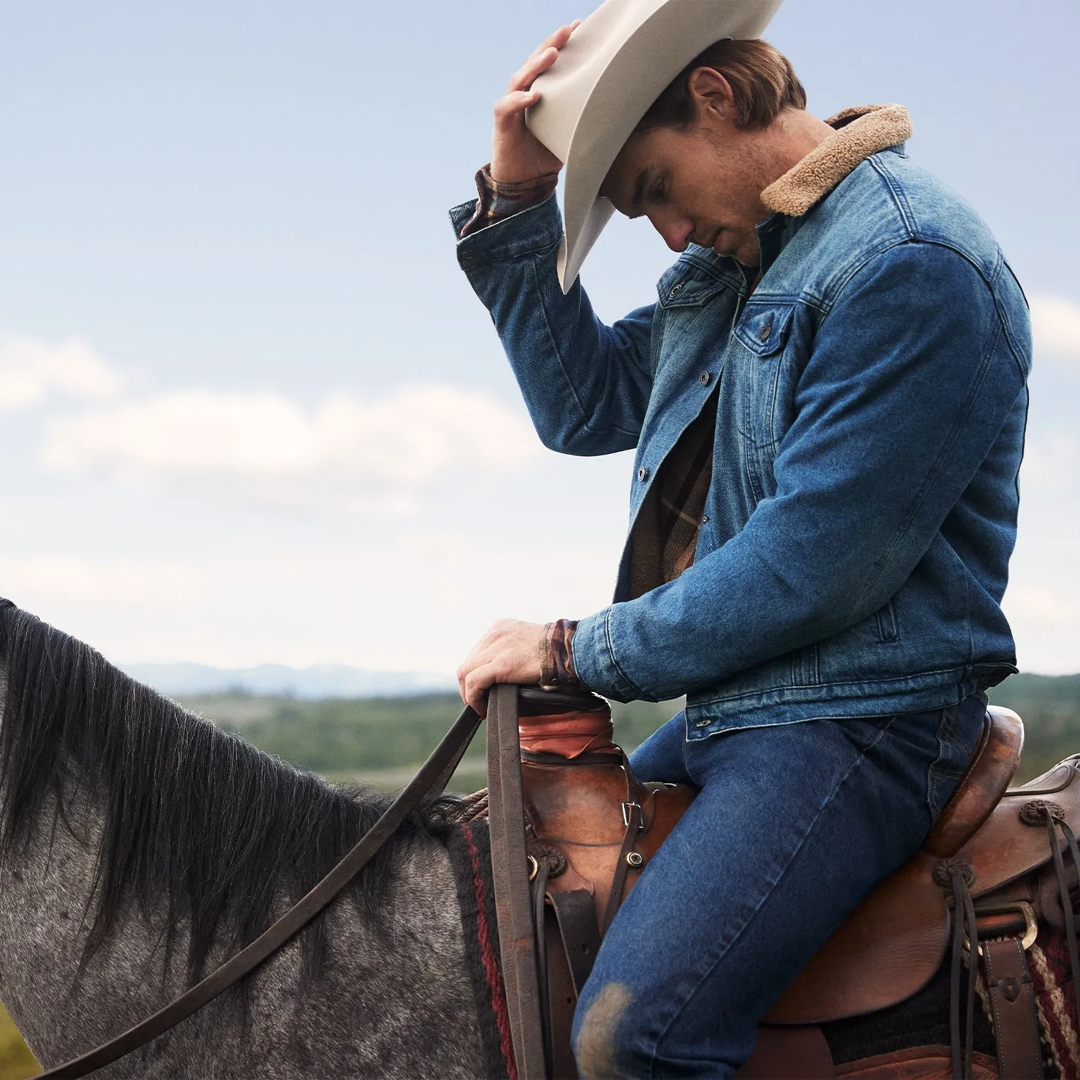 Denim Sherpa Jacket -STETSON