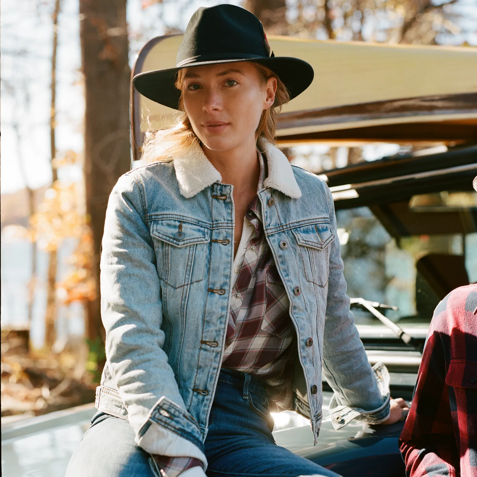 Denim Sherpa Lined Jacket -STETSON