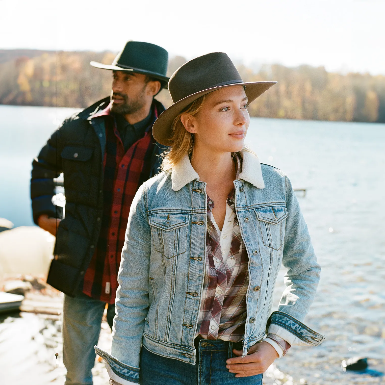Denim Sherpa Lined Jacket -STETSON