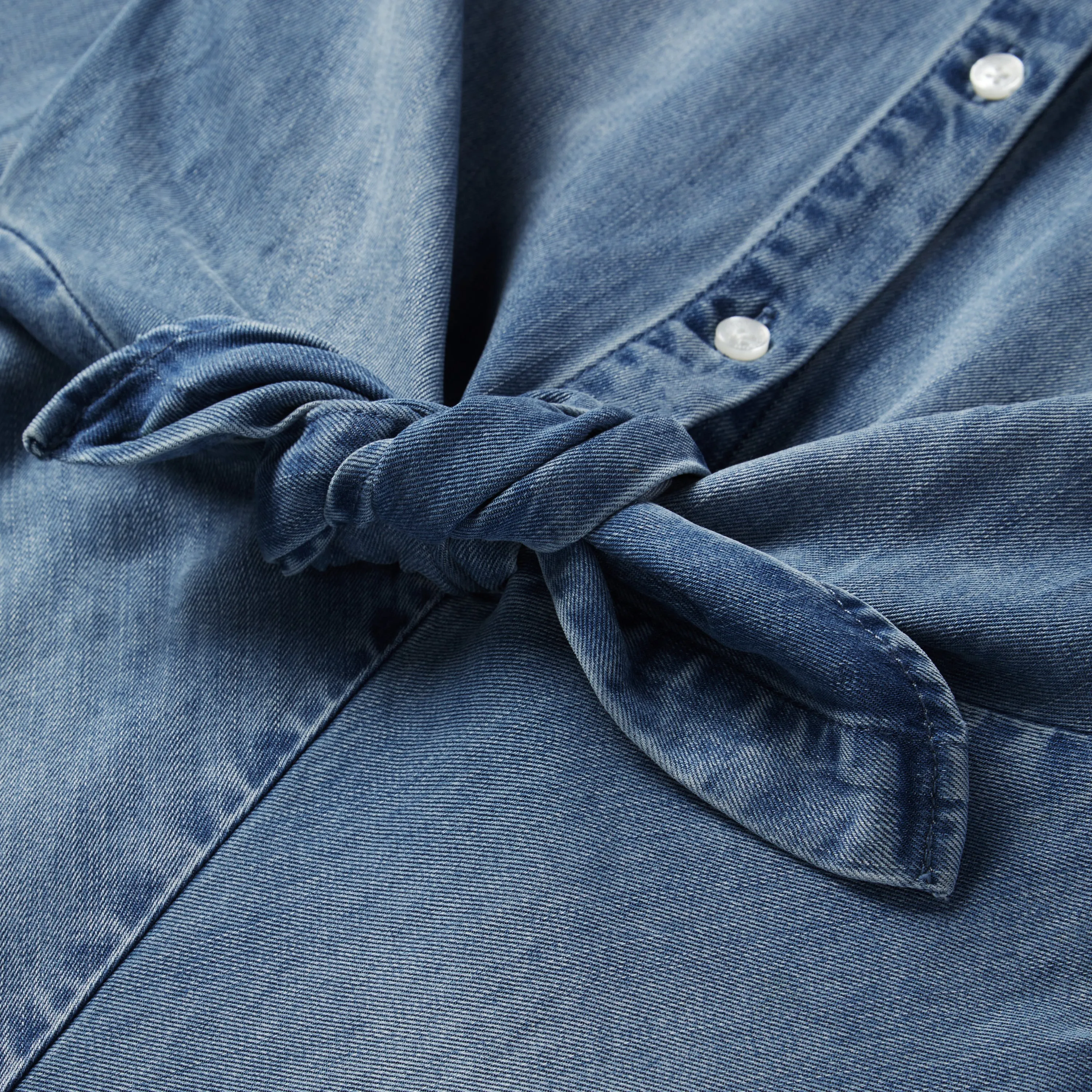 Denim Tie-Front Dress -STETSON