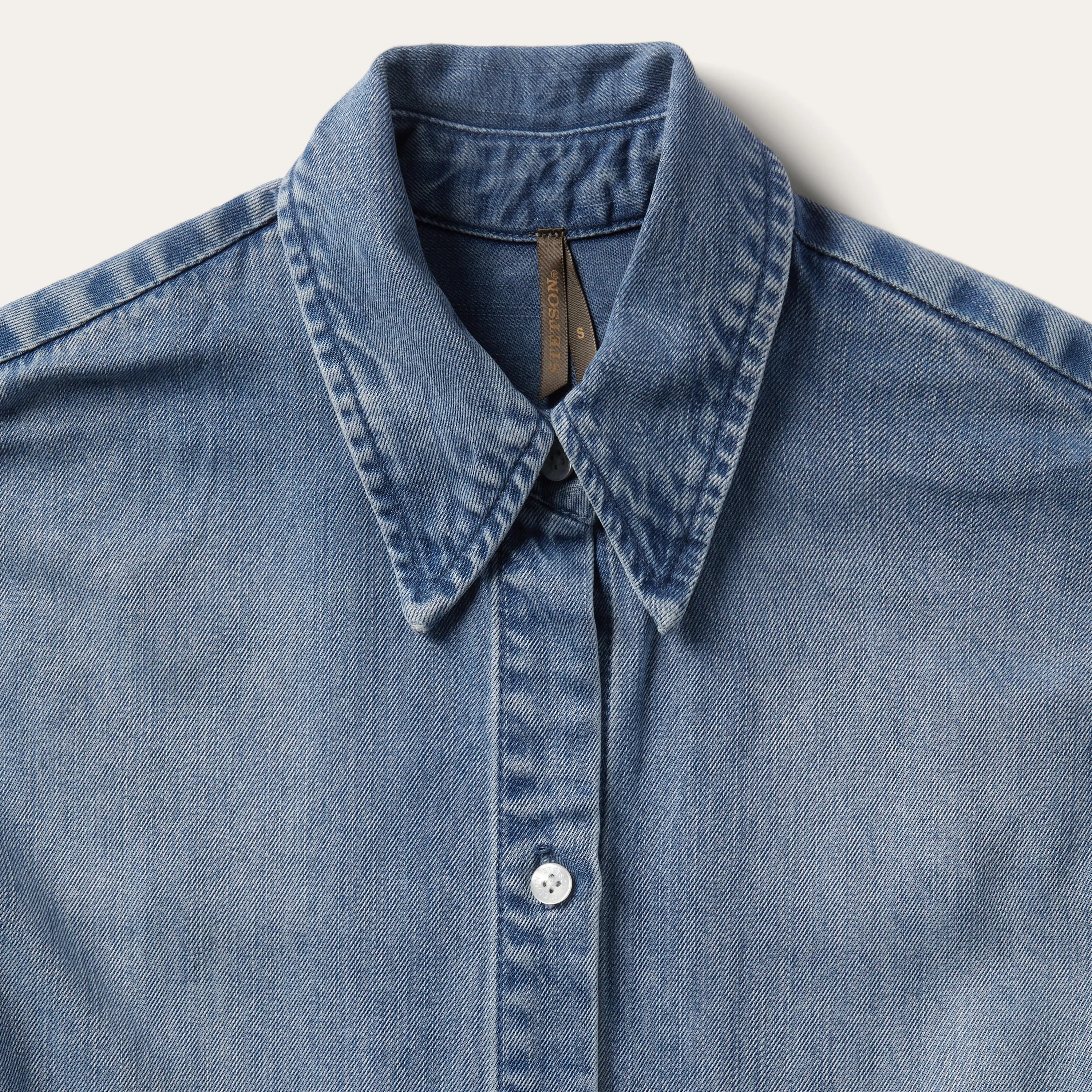 Denim Tie-Front Dress -STETSON