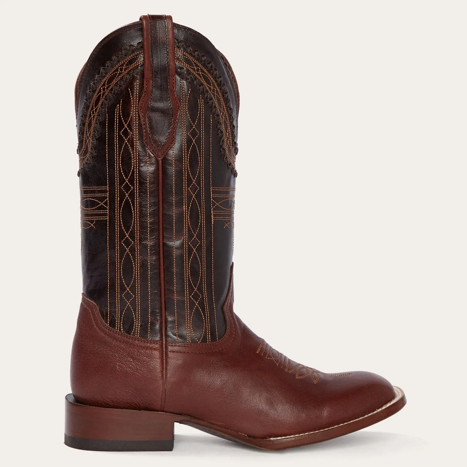 Denver Brown Goat Hand Stitched Cowboy Boot -STETSON