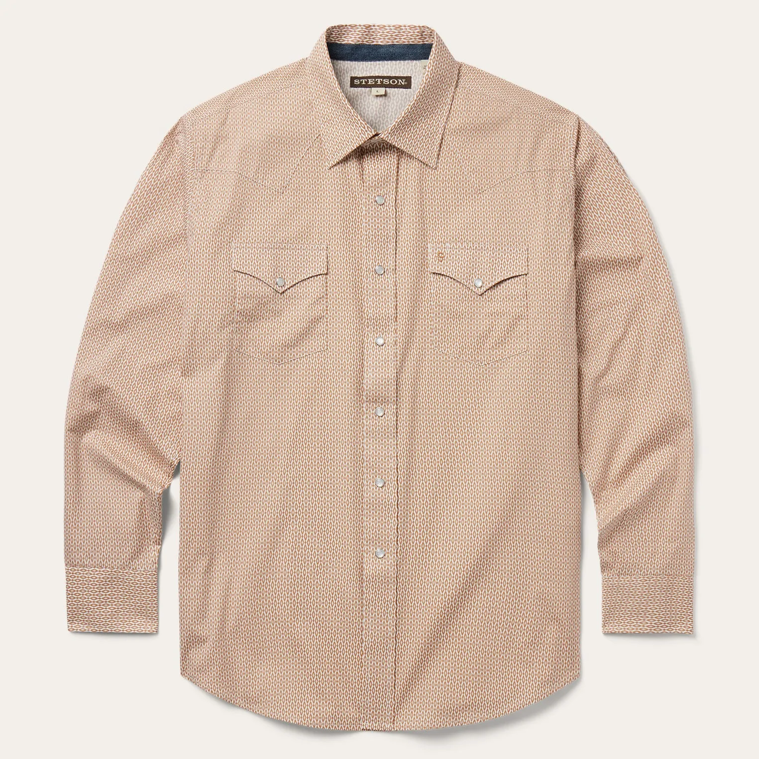 Diamond Print Western Shirt -STETSON