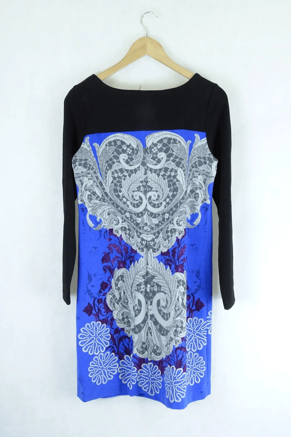 Didier Parakian Long Sleeve Pattern Dress 42 (AU 14)