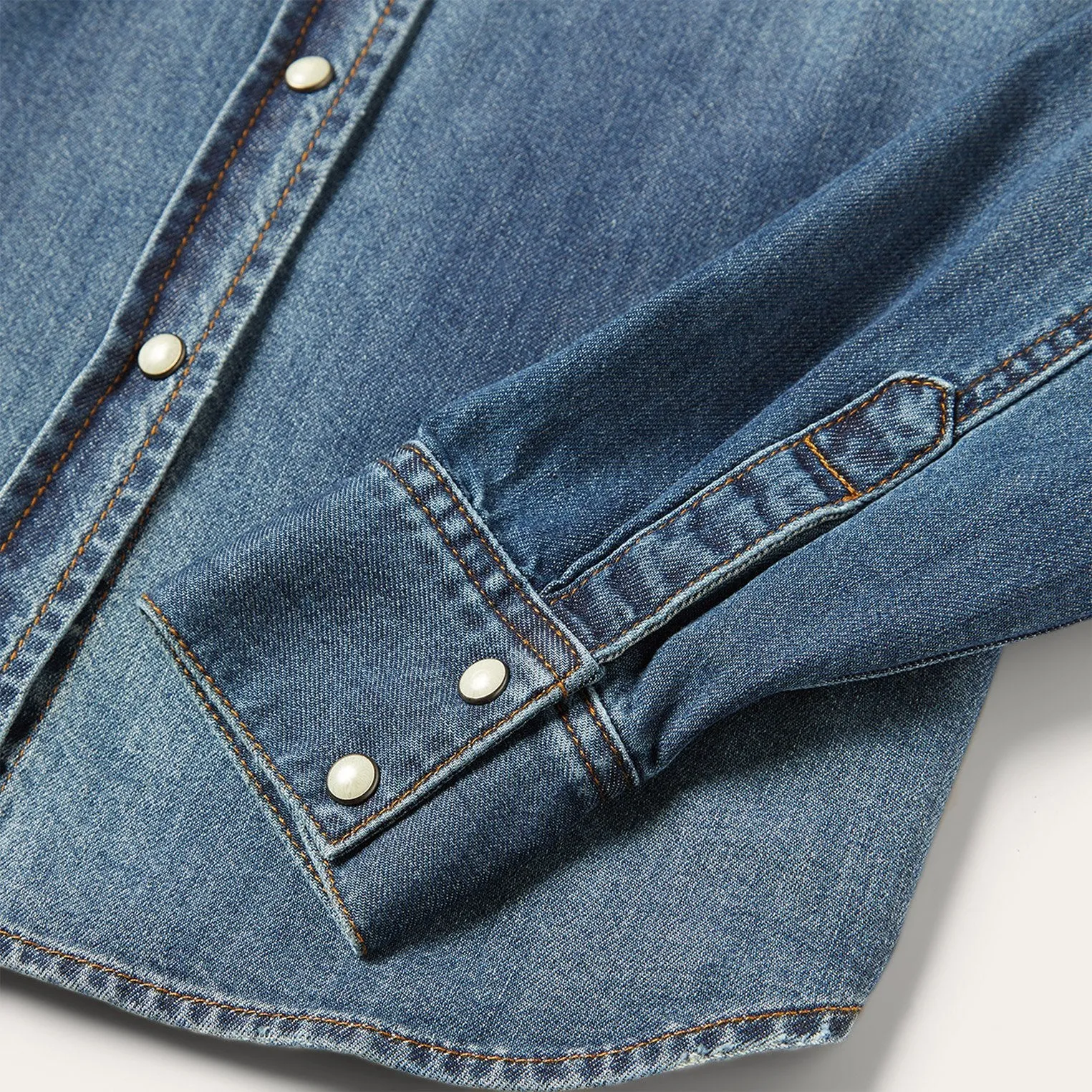 Distressed Denim Shirt -STETSON