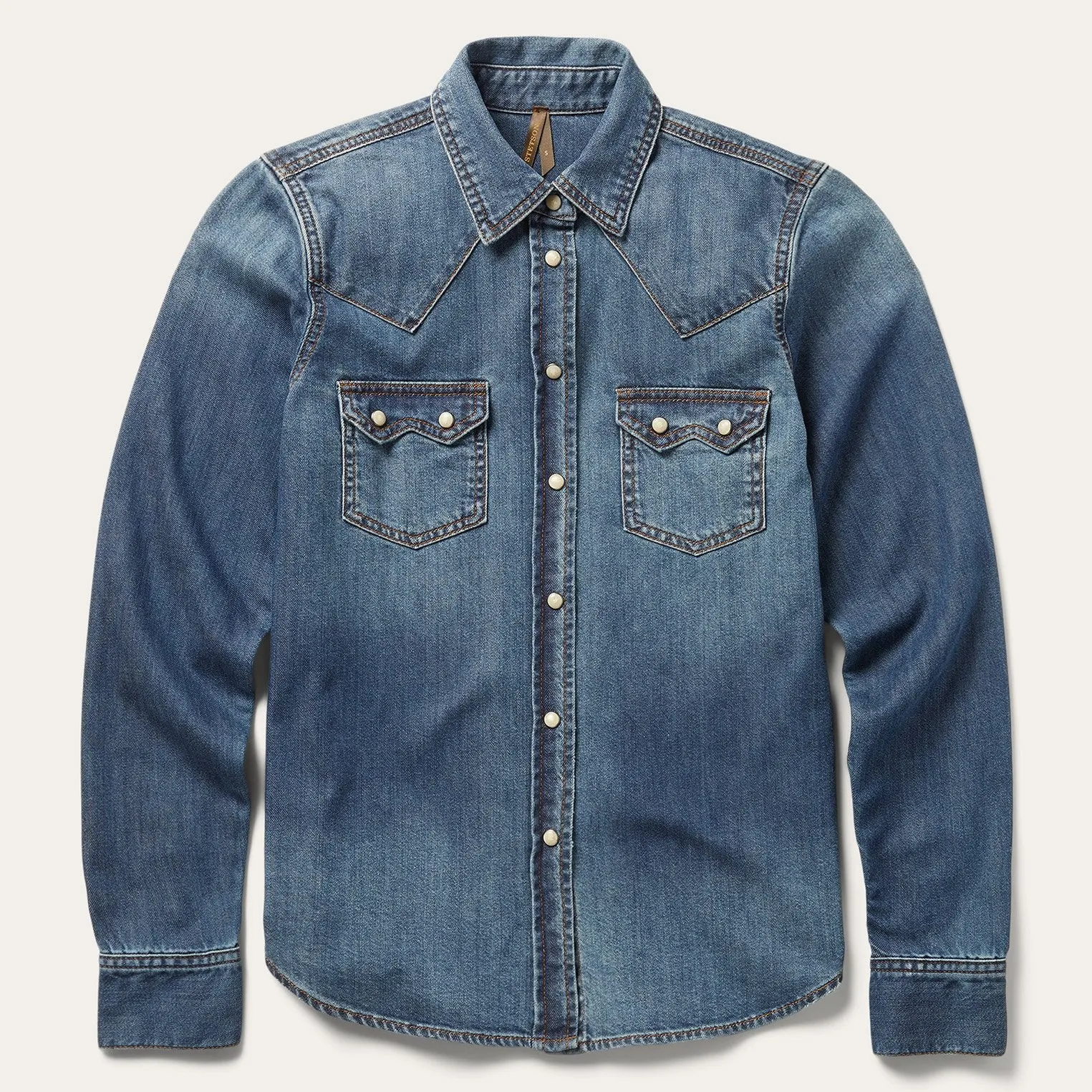 Distressed Denim Shirt -STETSON