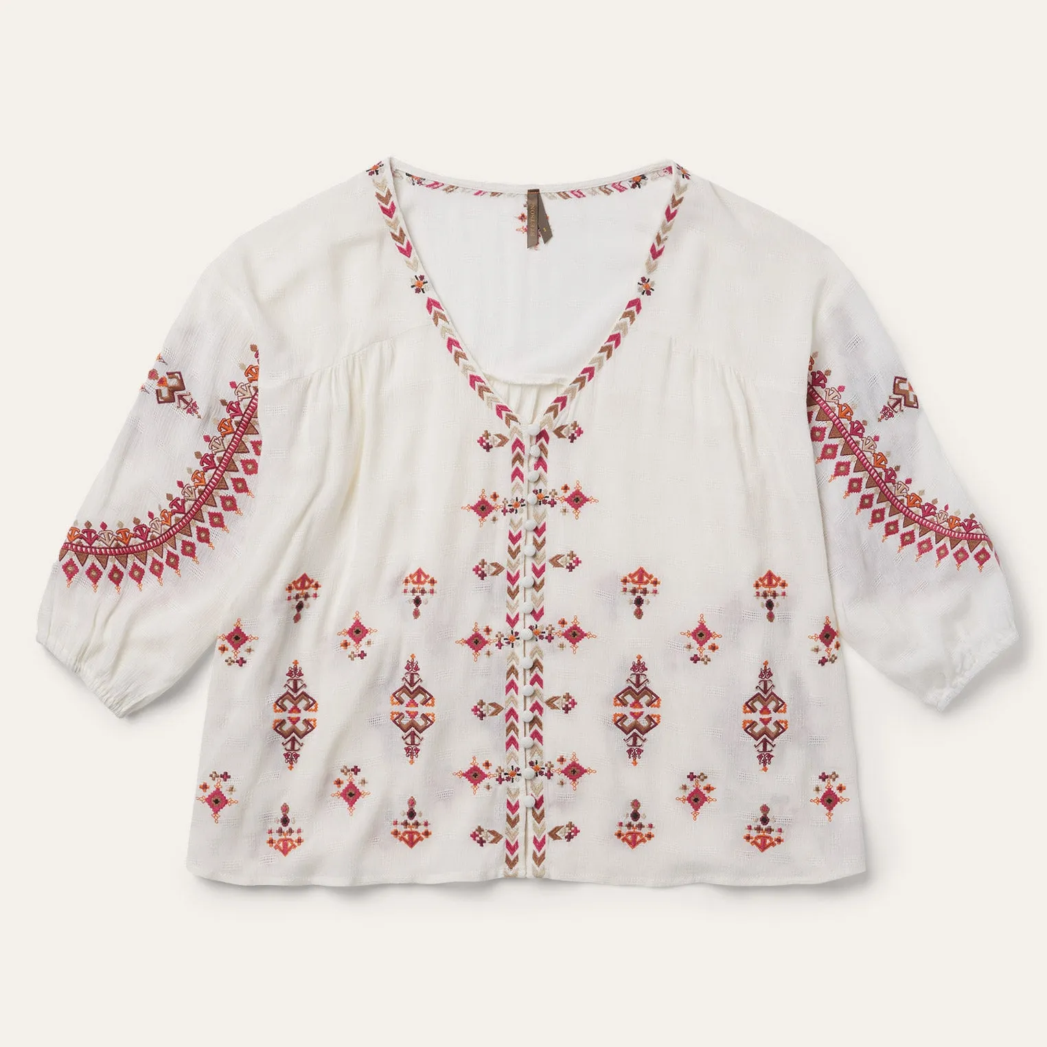 Dobby Peasant Blouse -STETSON