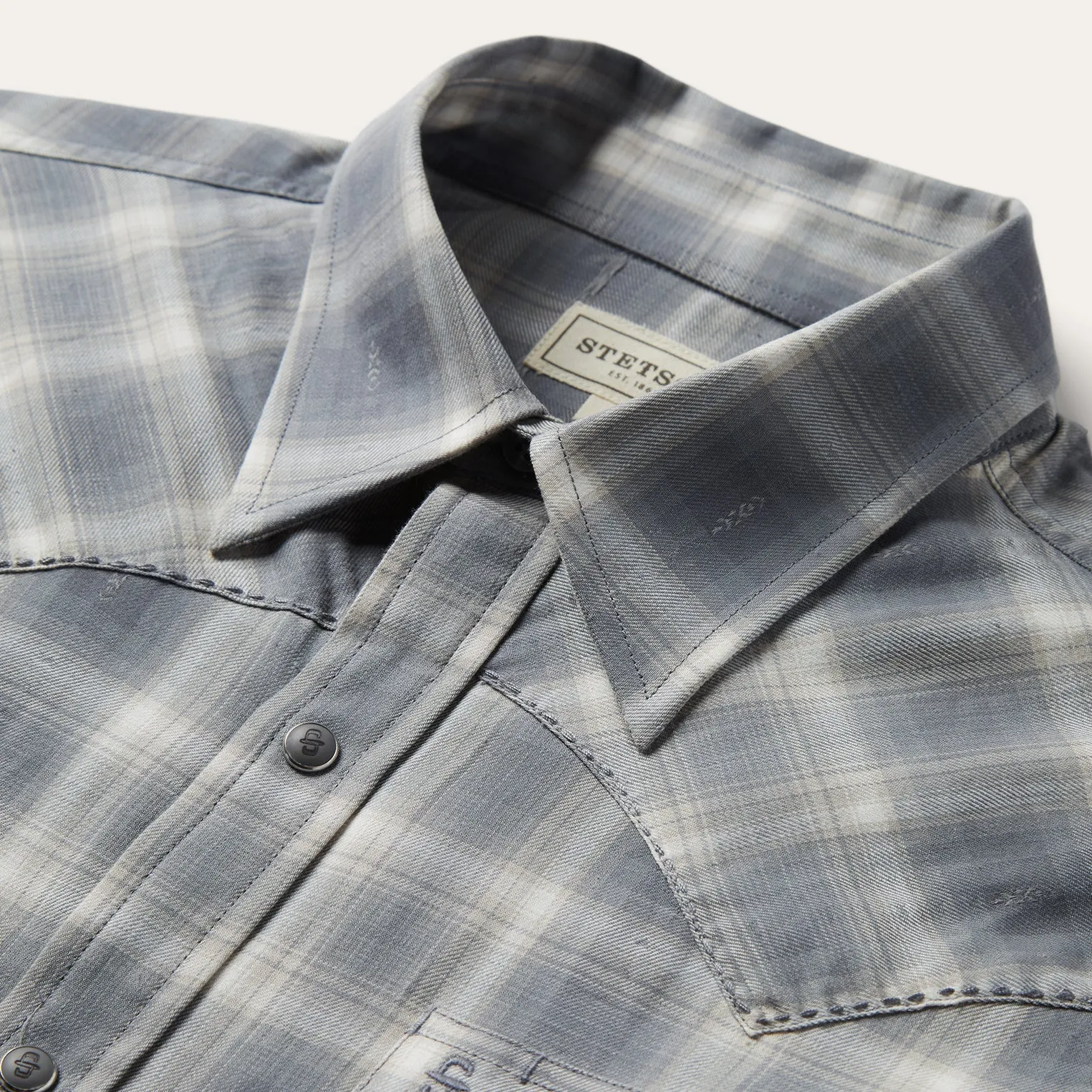 Dobby Twill Plaid Shirt -STETSON