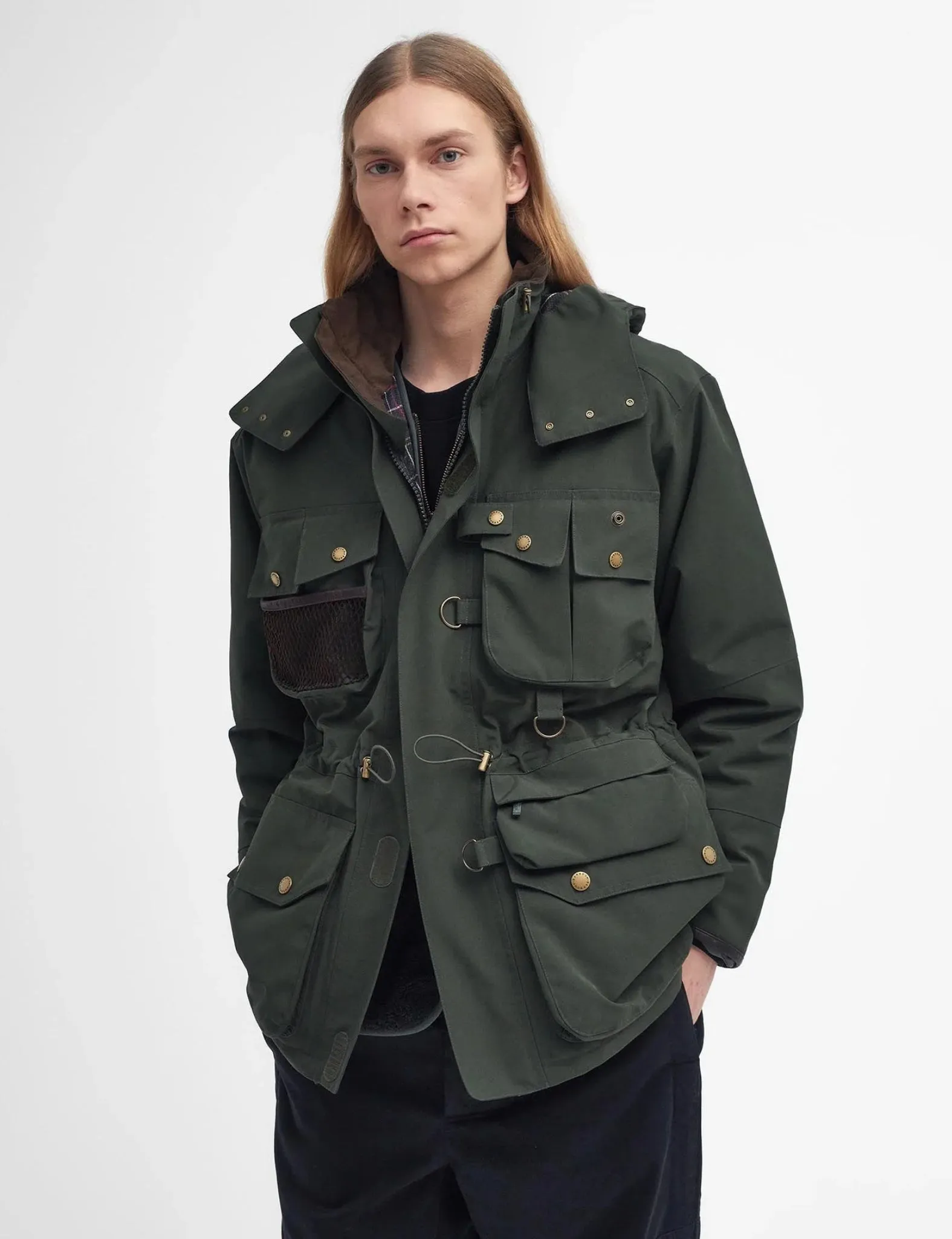 Editors Choice Barbour Heritage Dryfly Waterproof Jacket - Sage Green  Almost Gone!