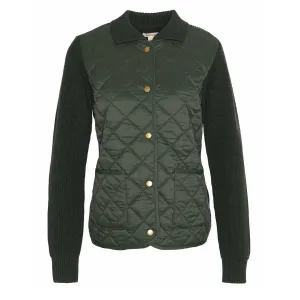 Editors Pick Barbour Womens Moors Knitted Cardigan Olive  Last Chance!