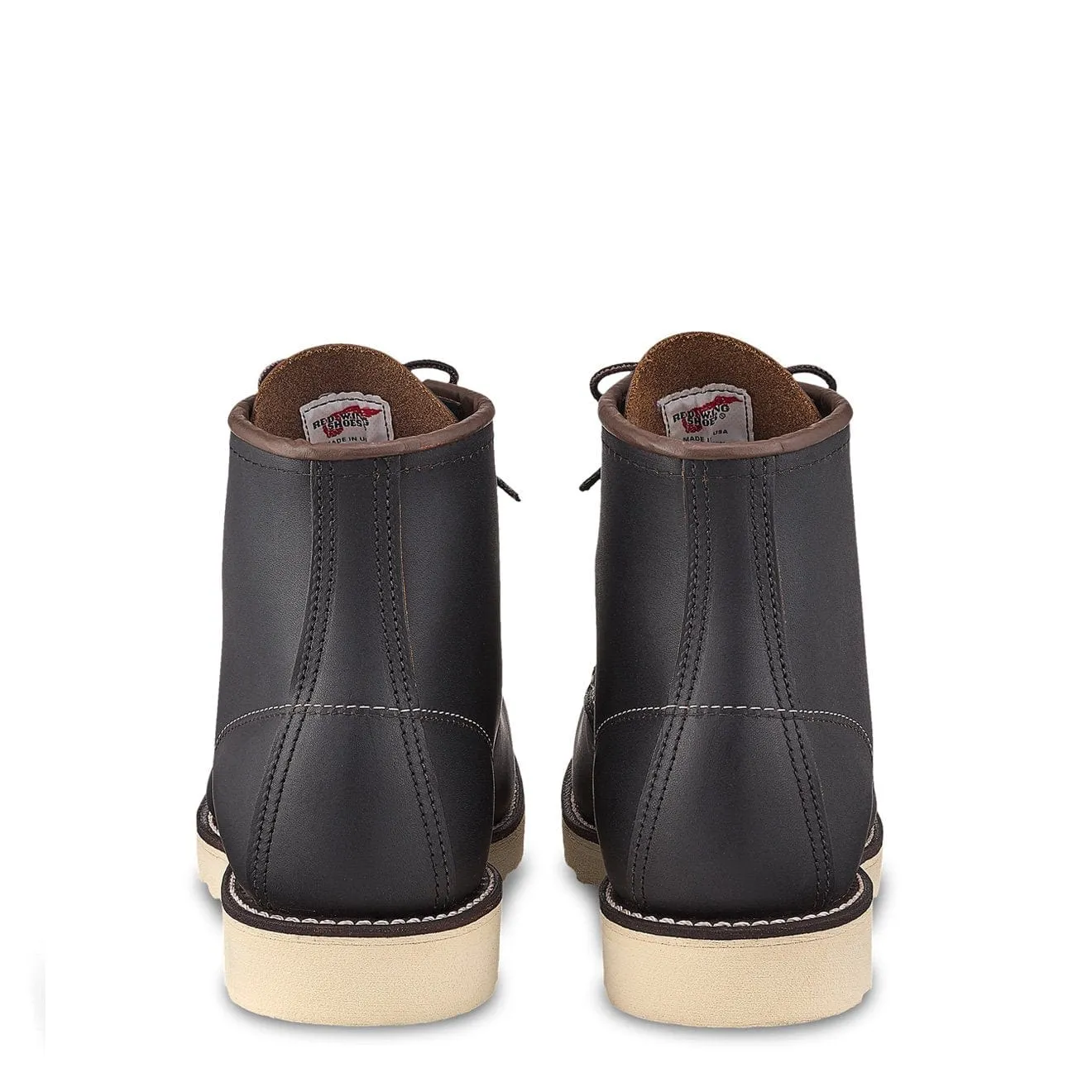 Editors Pick Red Wing 6-inch Classic Moc Boot Black Prairie  Last Few Pieces!