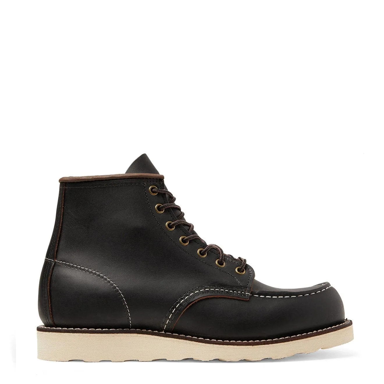Editors Pick Red Wing 6-inch Classic Moc Boot Black Prairie  Last Few Pieces!