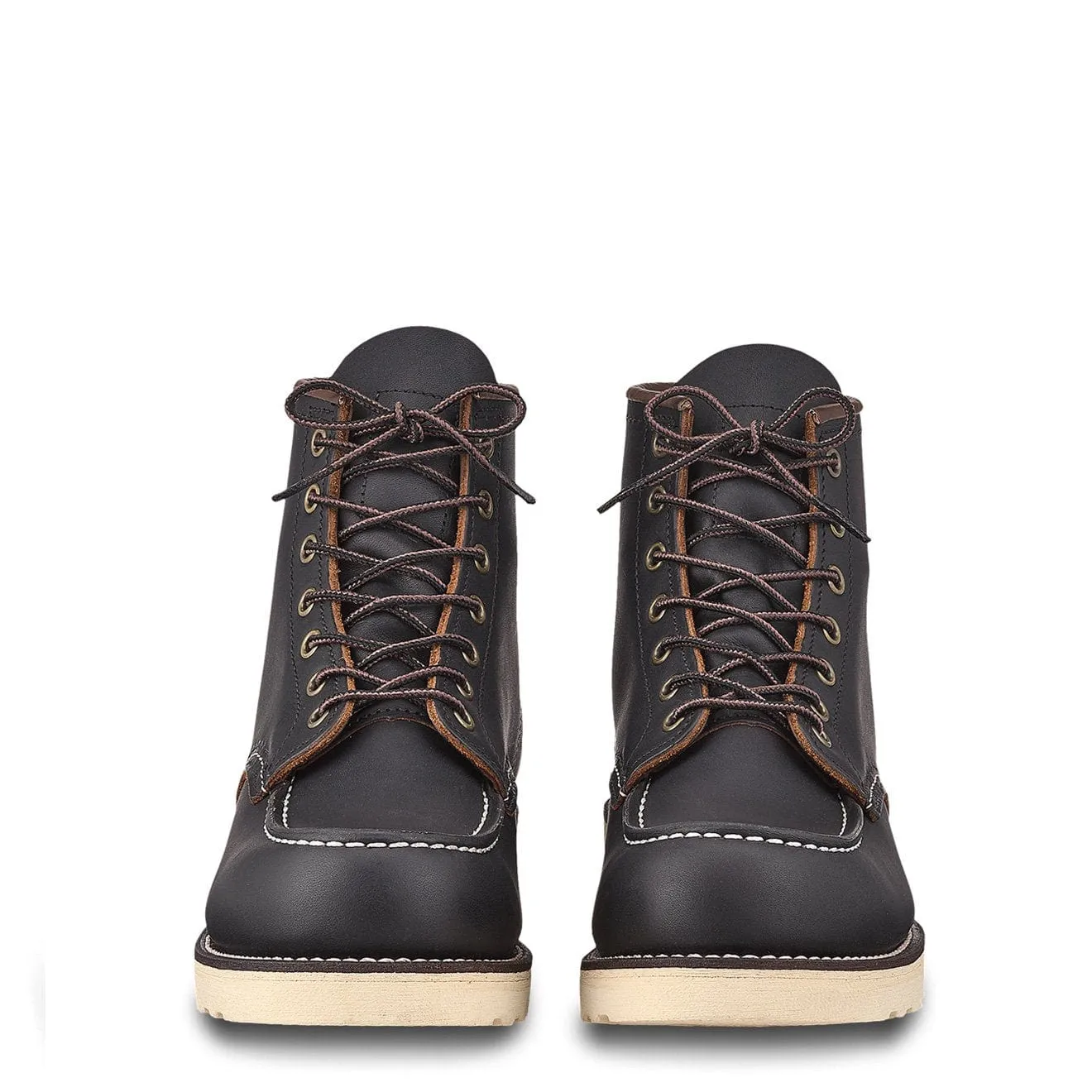 Editors Pick Red Wing 6-inch Classic Moc Boot Black Prairie  Last Few Pieces!