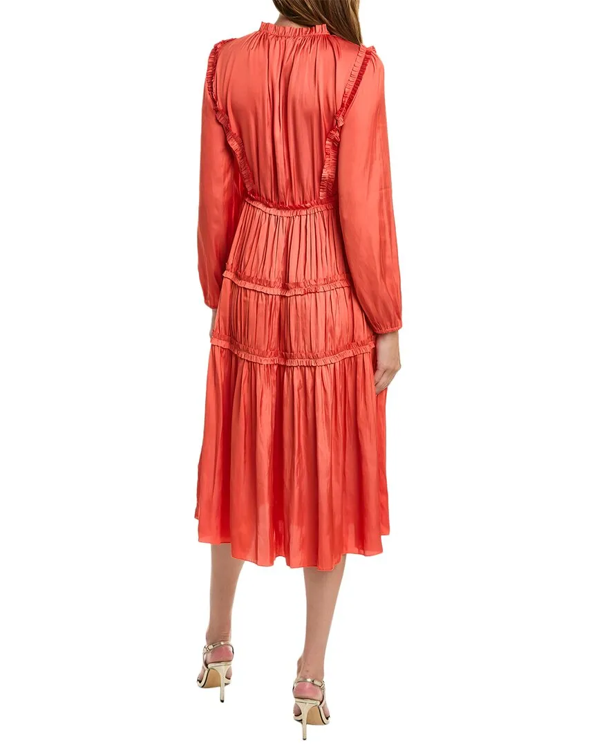 Elie Tahari Ruffle Midi Dress