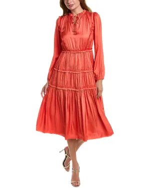 Elie Tahari Ruffle Midi Dress