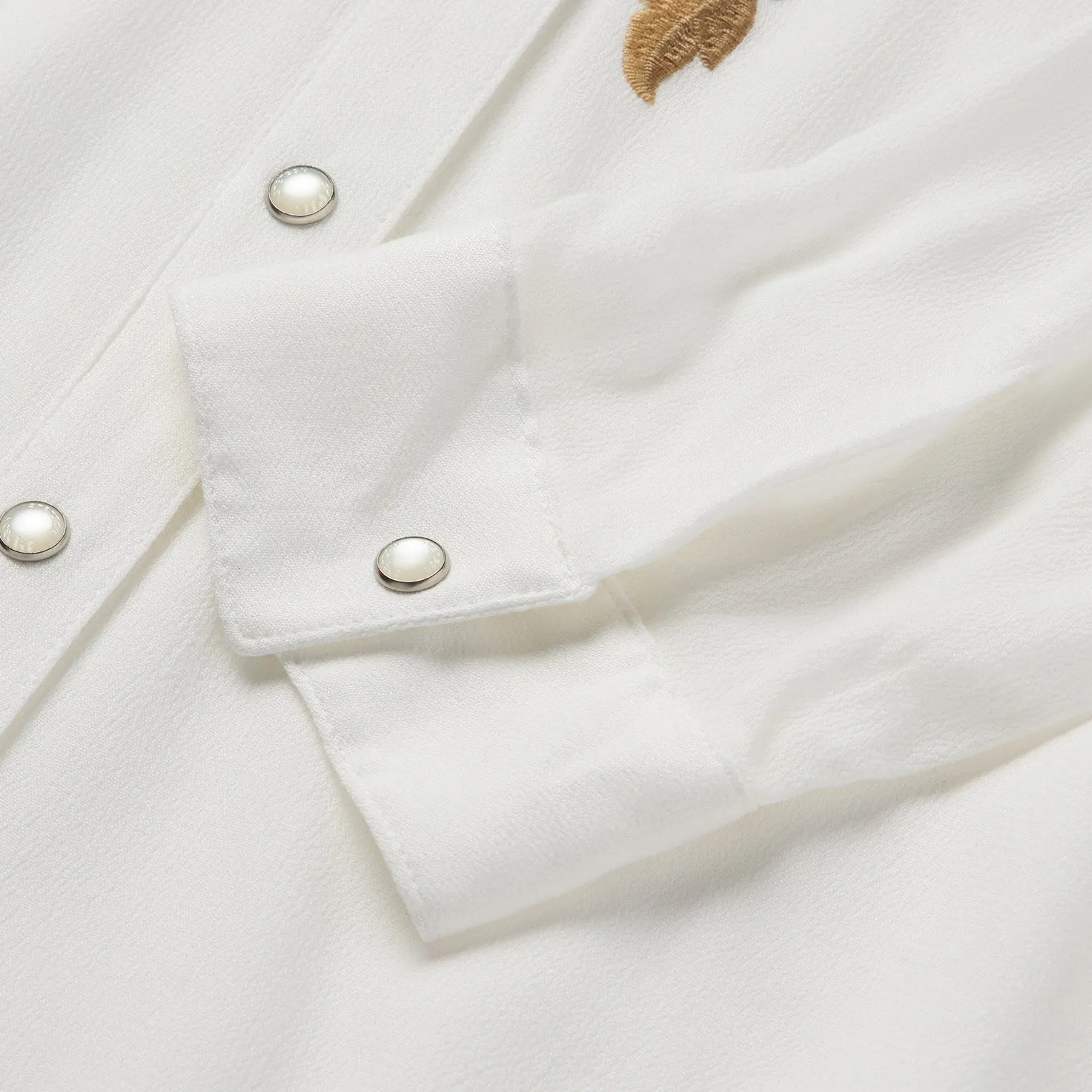 Embroidered Crepe Shirt -STETSON