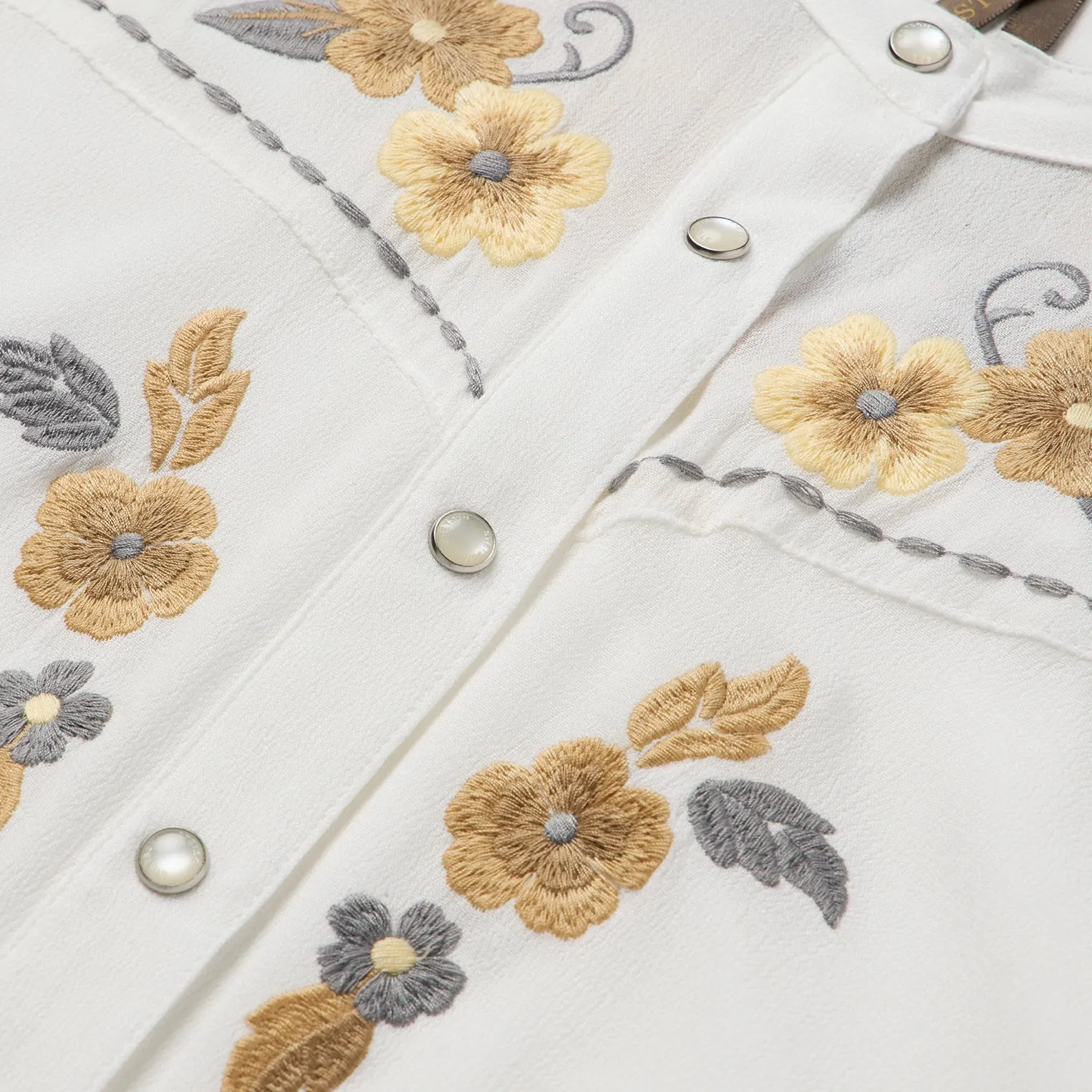Embroidered Crepe Shirt -STETSON
