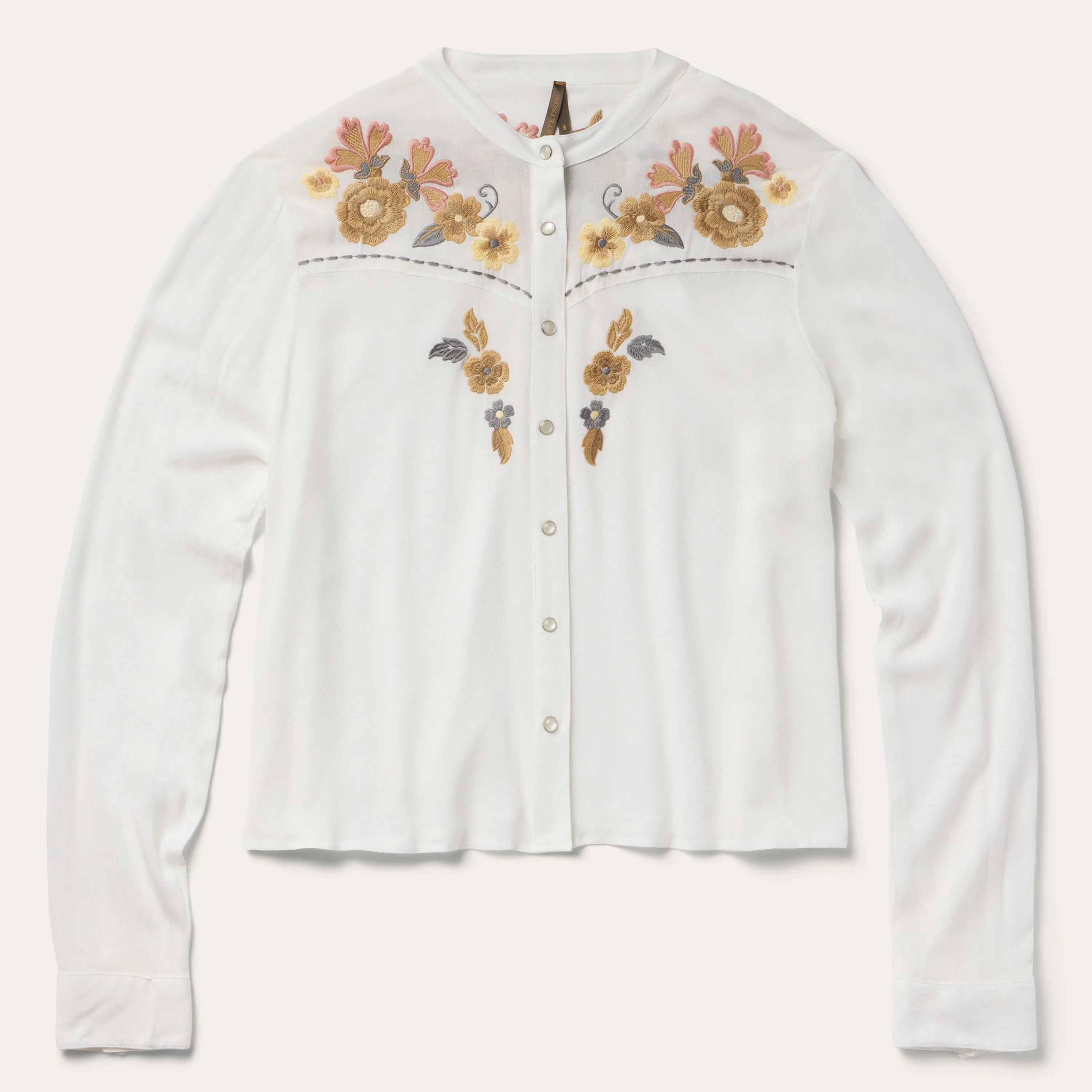 Embroidered Crepe Shirt -STETSON
