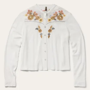 Embroidered Crepe Shirt -STETSON