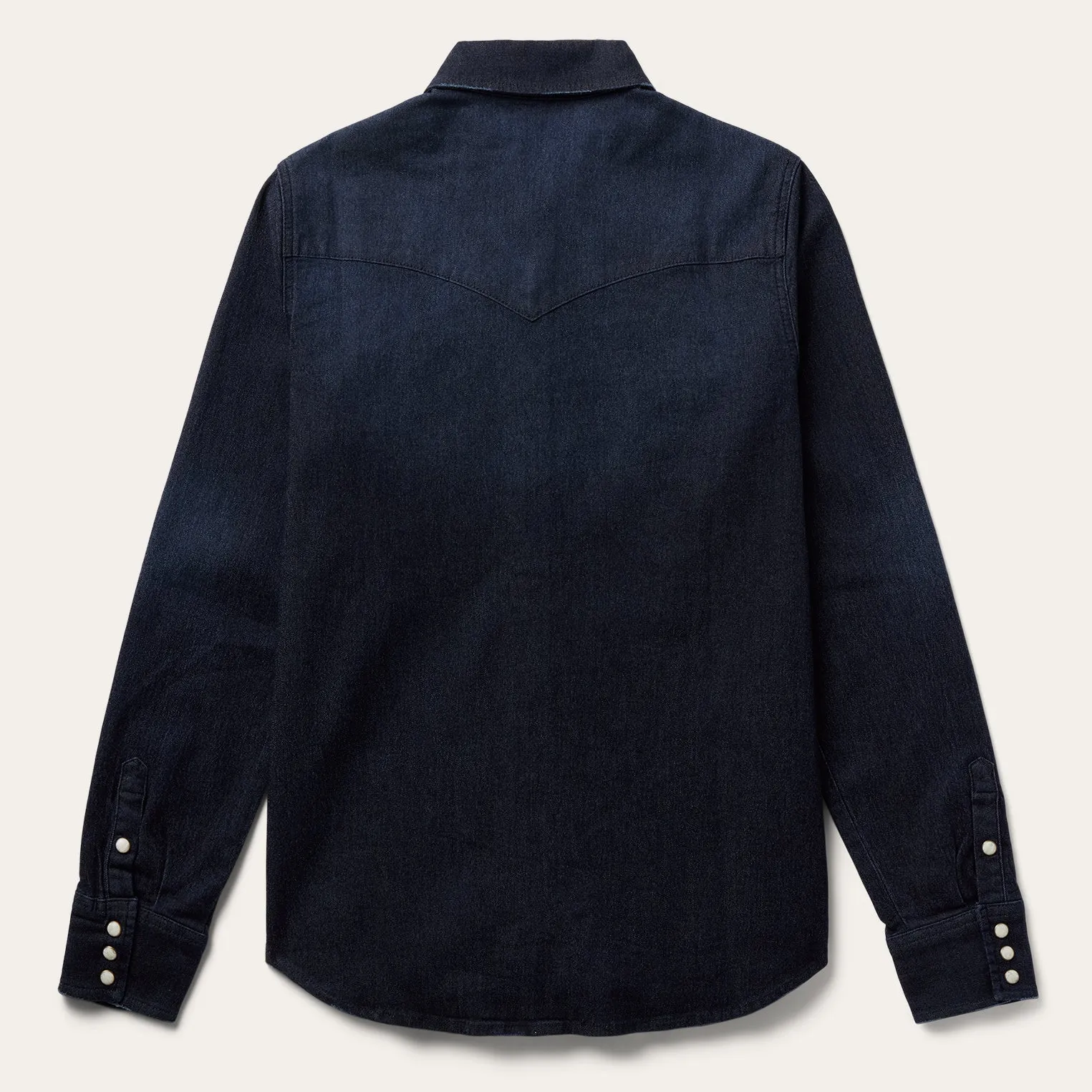 Embroidered Dark Denim Snap Front Shirt -STETSON