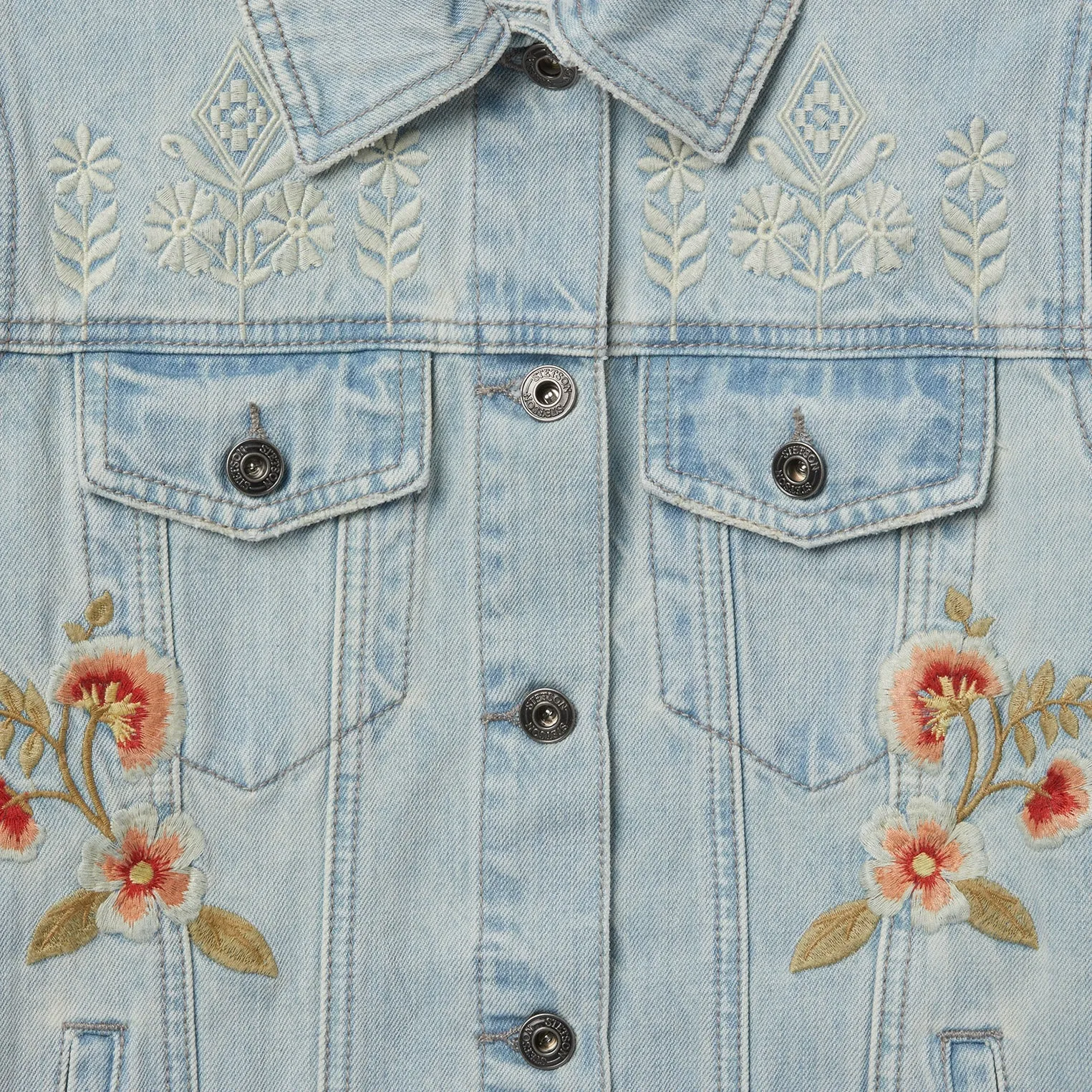 Embroidered Denim Jacket -STETSON