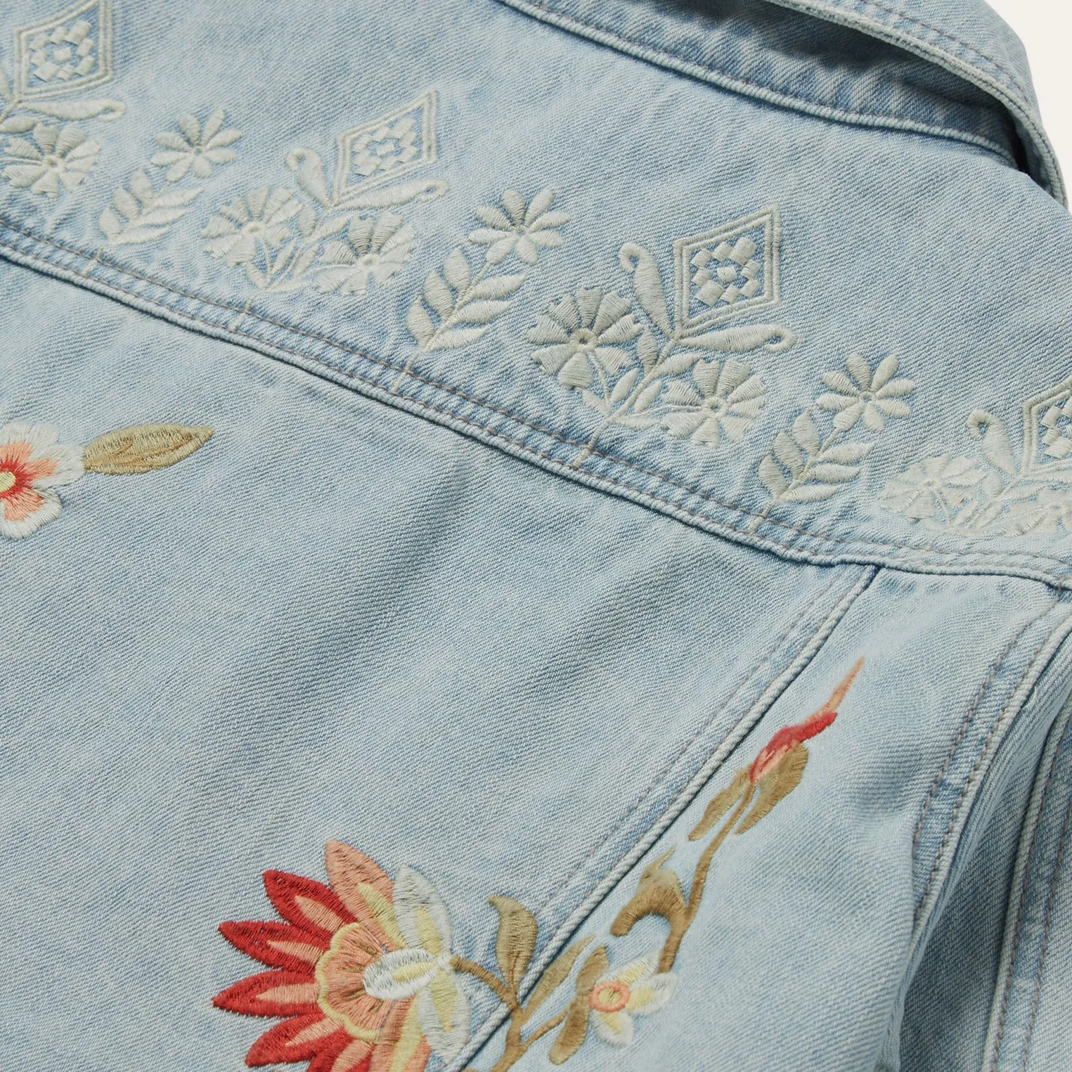 Embroidered Denim Jacket -STETSON