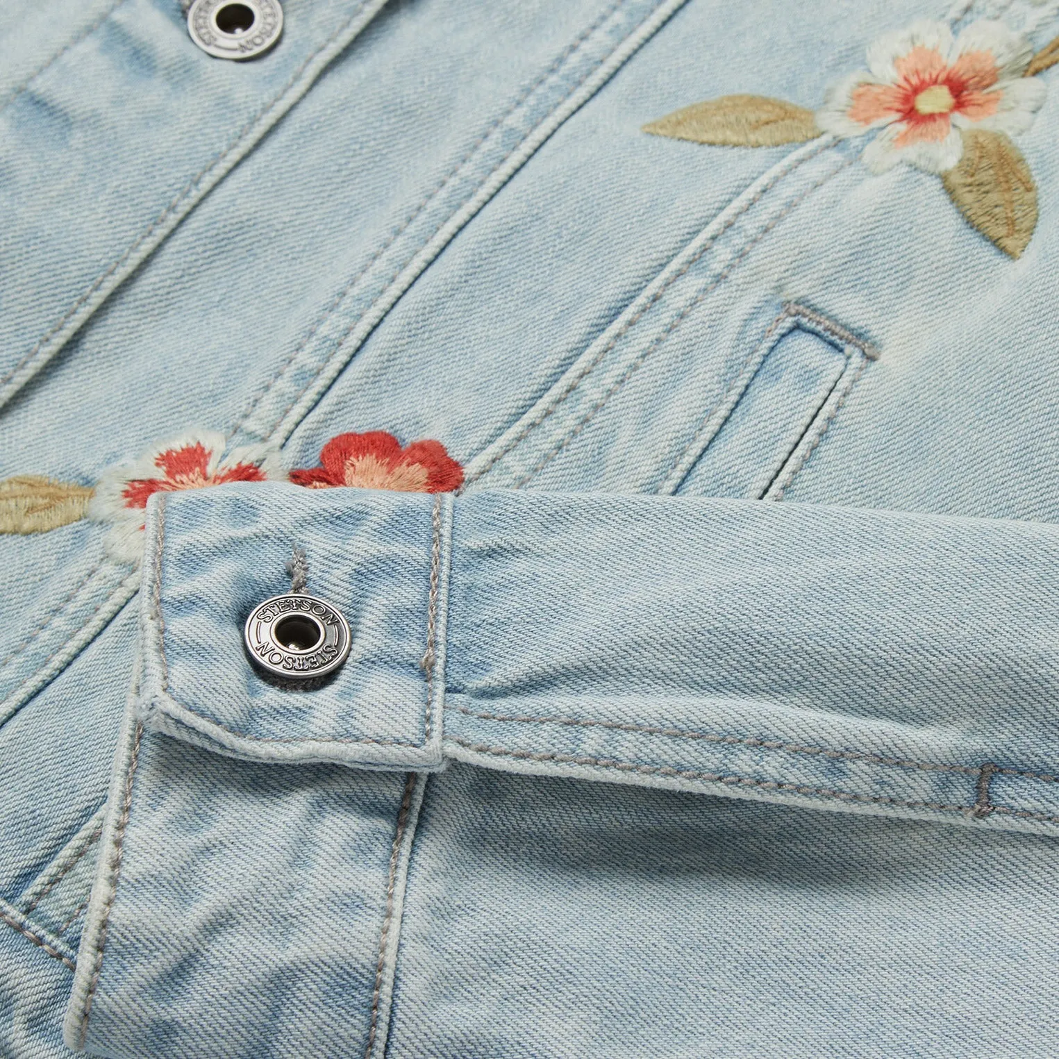 Embroidered Denim Jacket -STETSON