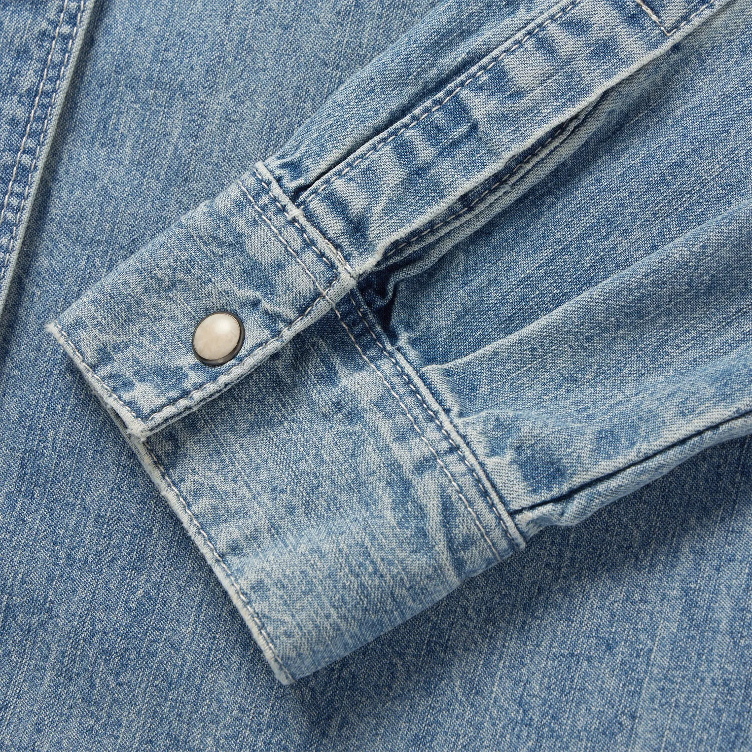 Embroidered Light Denim Shirt -STETSON