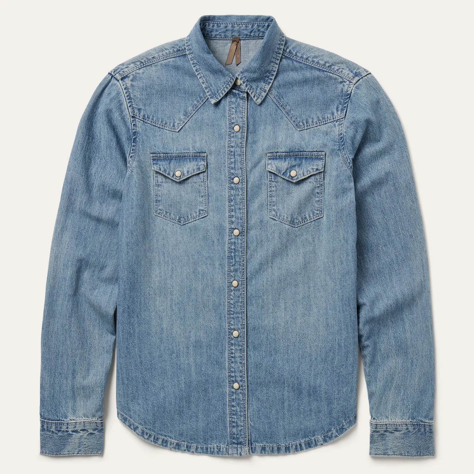 Embroidered Light Denim Shirt -STETSON