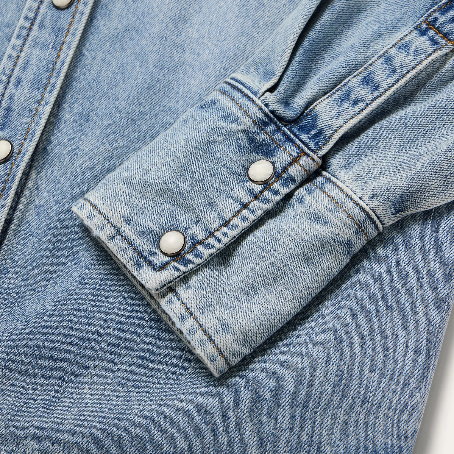 Embroidered Loose Fit Denim Shirt -STETSON
