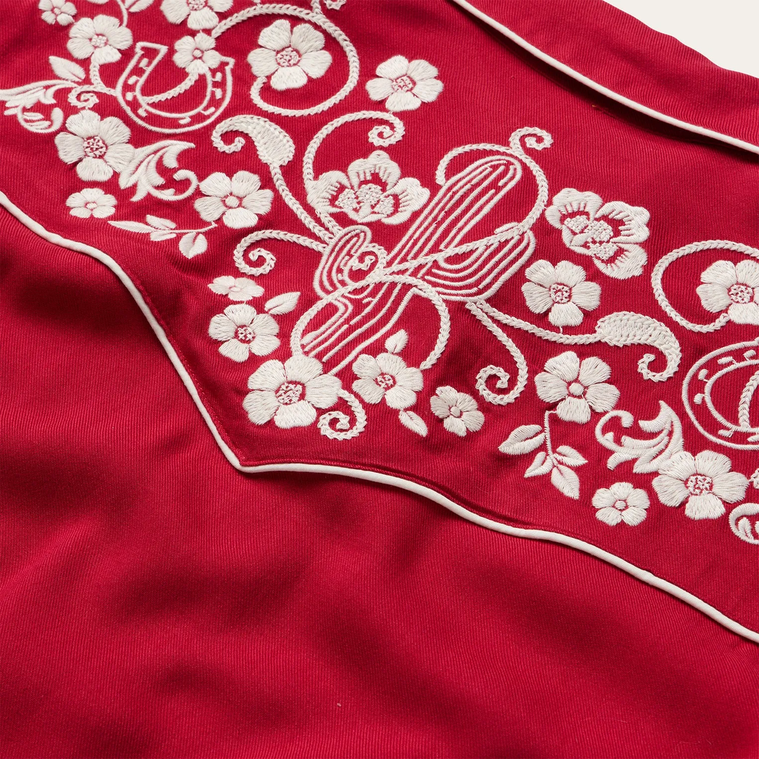 Embroidered Retro Western Shirt -STETSON