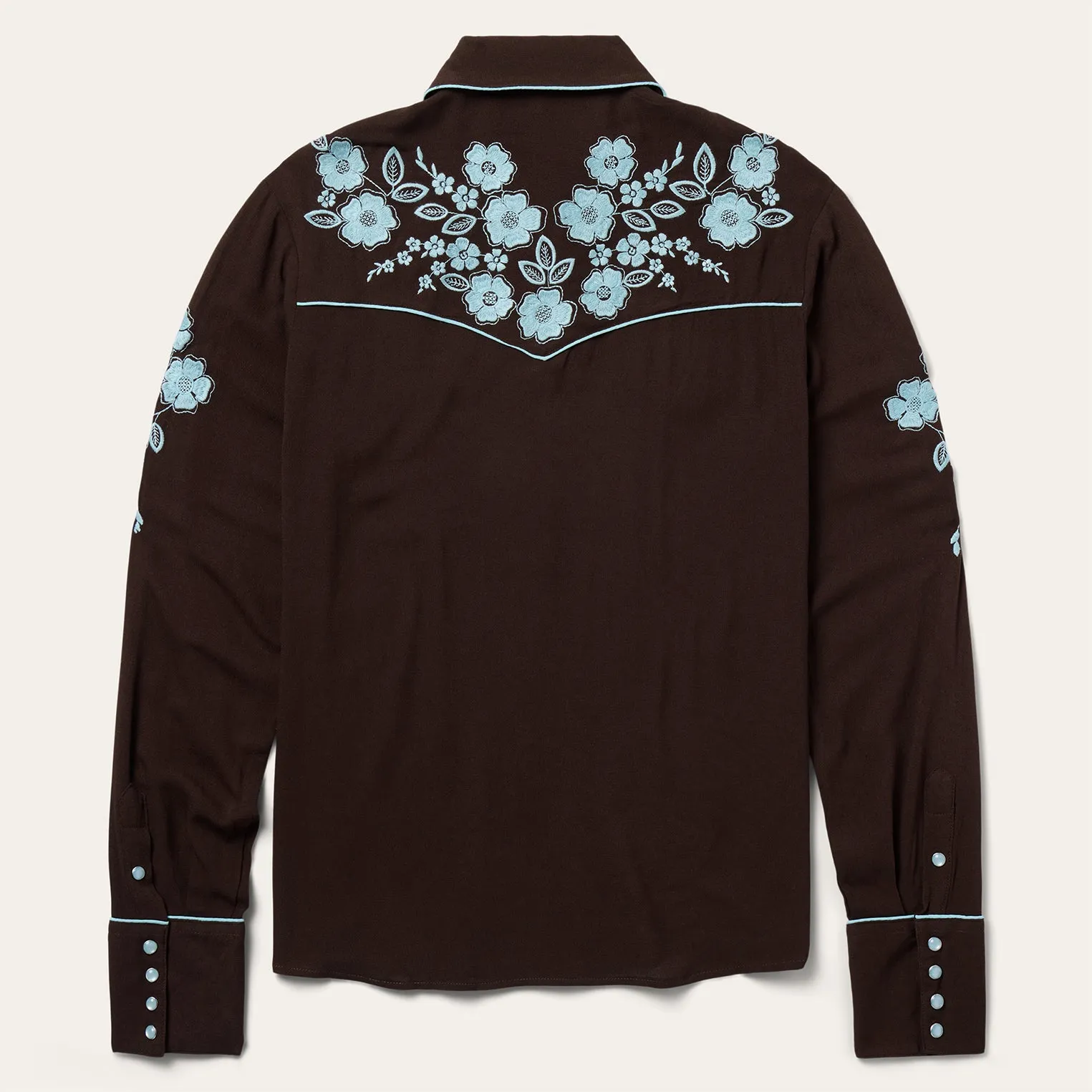 Embroidered Retro Western Shirt -STETSON