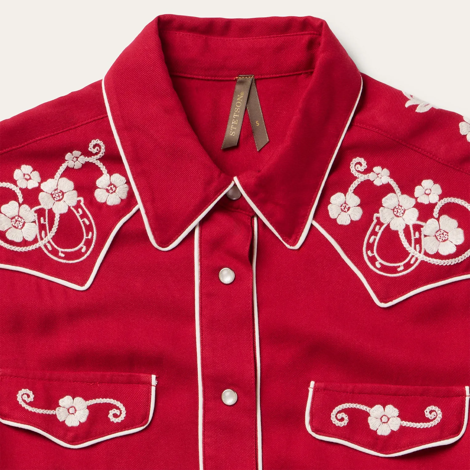Embroidered Retro Western Shirt -STETSON