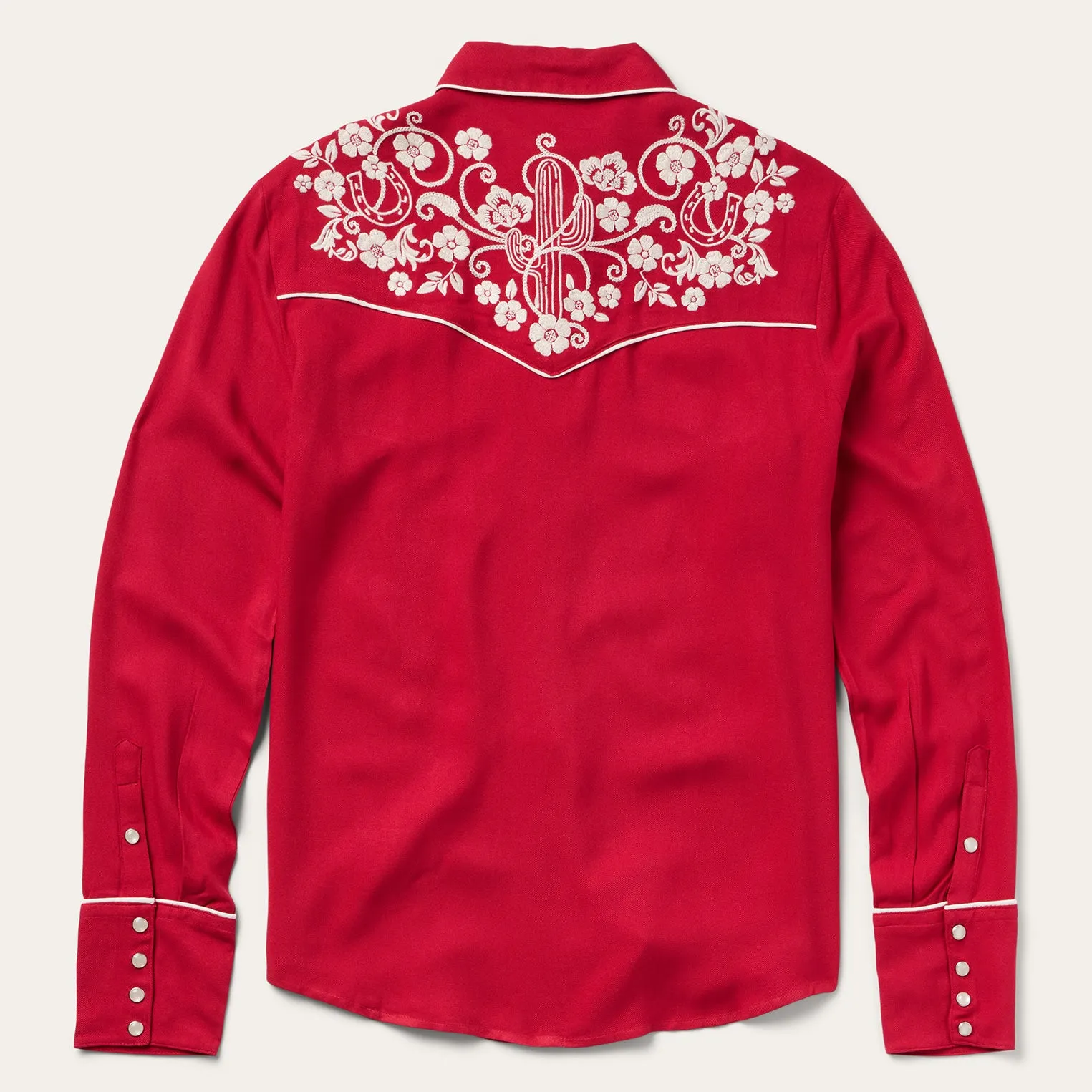 Embroidered Retro Western Shirt -STETSON