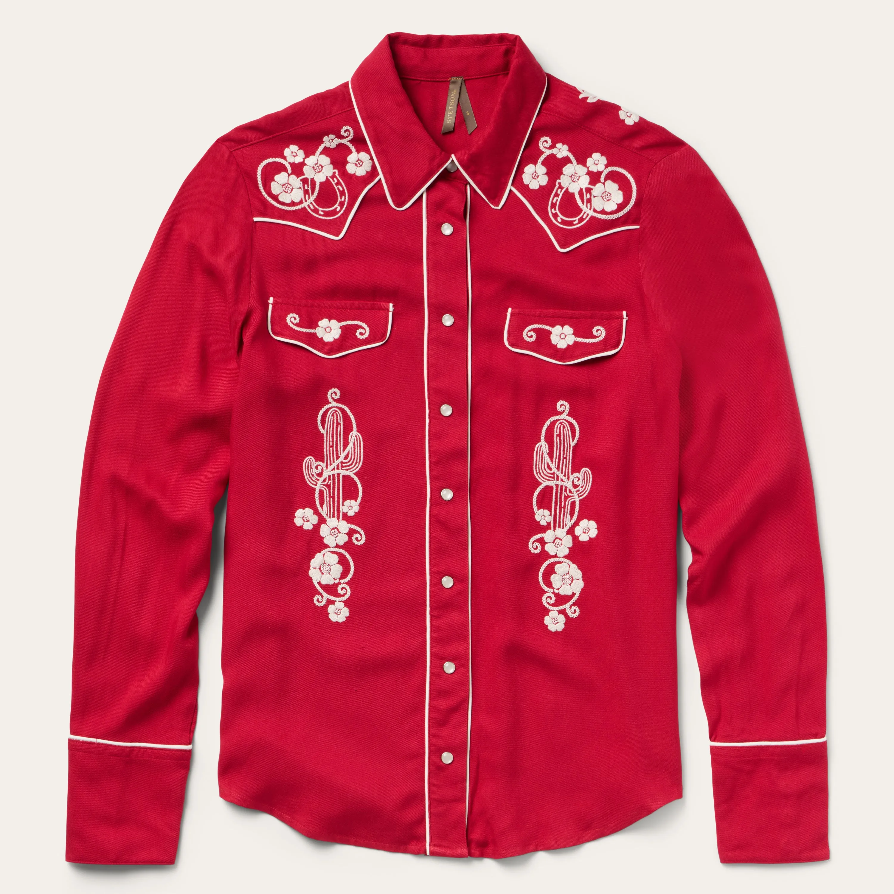 Embroidered Retro Western Shirt -STETSON